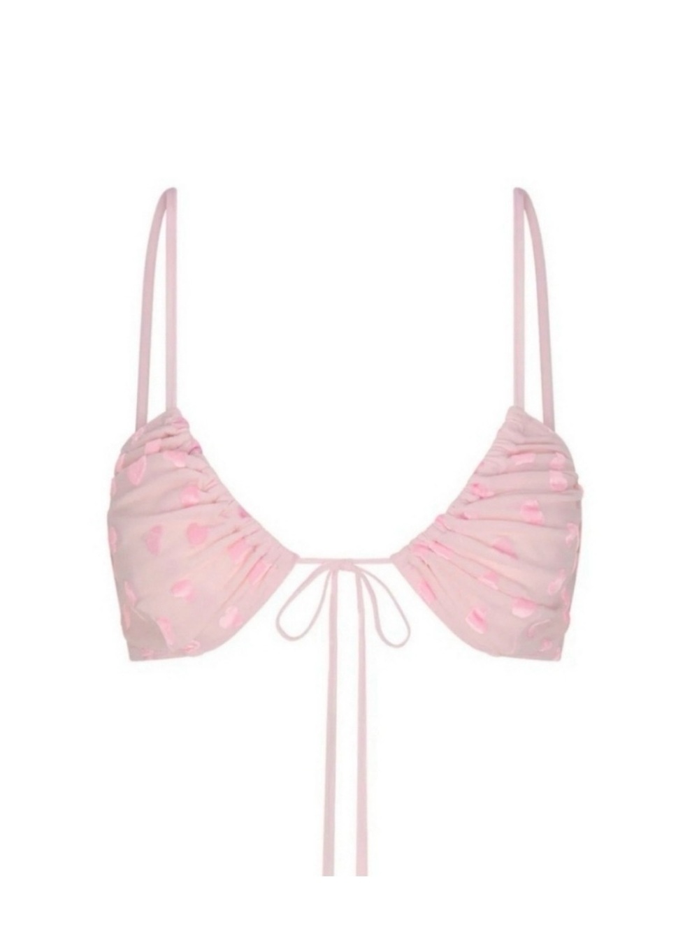 SKIMS Light Pink Heart-Print Bralette